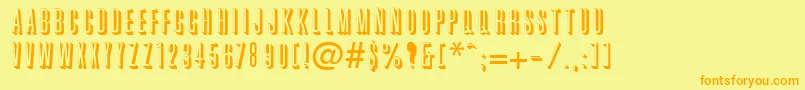 GlennaRegular Font – Orange Fonts on Yellow Background