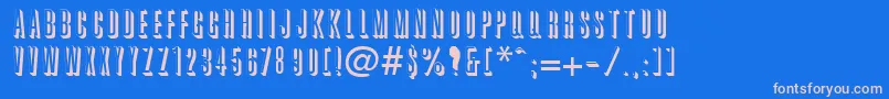 GlennaRegular Font – Pink Fonts on Blue Background