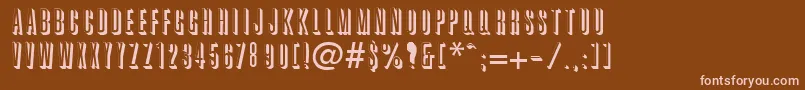 GlennaRegular Font – Pink Fonts on Brown Background