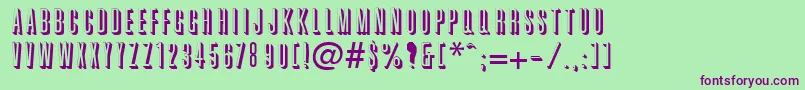 GlennaRegular Font – Purple Fonts on Green Background