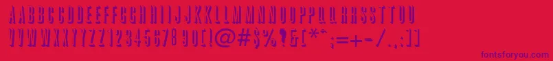 GlennaRegular Font – Purple Fonts on Red Background