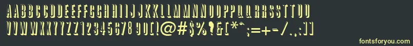 GlennaRegular Font – Yellow Fonts on Black Background