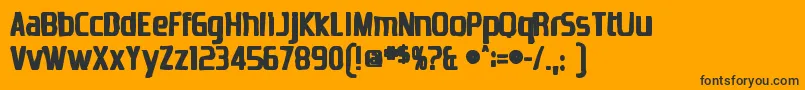 Zrnicink Font – Black Fonts on Orange Background