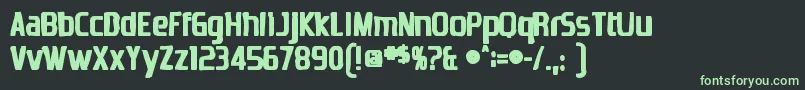 Zrnicink-fontti – vihreät fontit mustalla taustalla