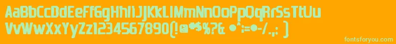 Zrnicink Font – Green Fonts on Orange Background
