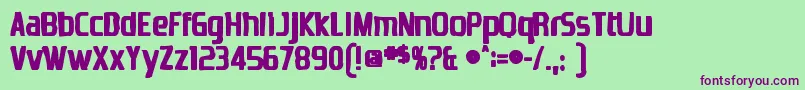 Zrnicink Font – Purple Fonts on Green Background