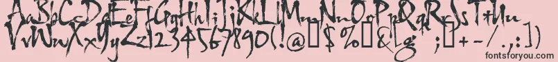 Hltfap4e Font – Black Fonts on Pink Background