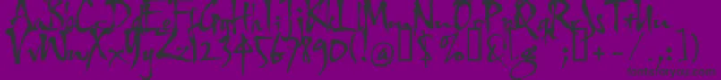 Hltfap4e Font – Black Fonts on Purple Background