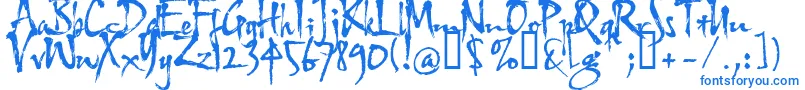 Hltfap4e Font – Blue Fonts on White Background