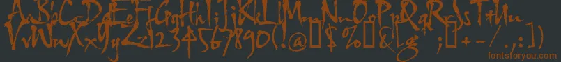 Hltfap4e Font – Brown Fonts on Black Background