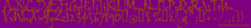 Hltfap4e Font – Brown Fonts on Purple Background