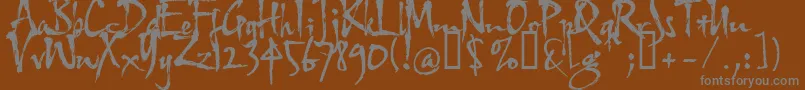 Hltfap4e Font – Gray Fonts on Brown Background