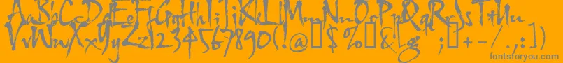 Hltfap4e Font – Gray Fonts on Orange Background