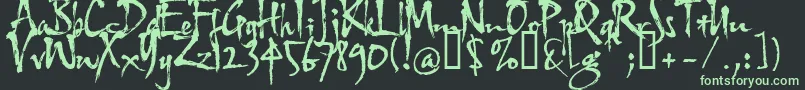Hltfap4e Font – Green Fonts on Black Background