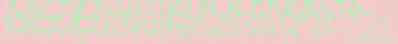 Hltfap4e Font – Green Fonts on Pink Background