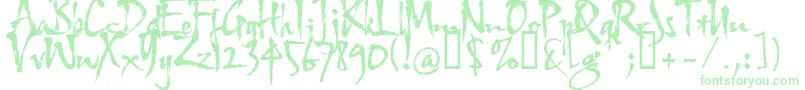 Hltfap4e Font – Green Fonts on White Background