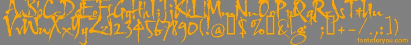 Hltfap4e Font – Orange Fonts on Gray Background