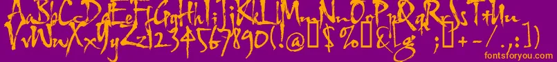 Hltfap4e Font – Orange Fonts on Purple Background