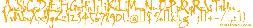 Hltfap4e Font – Orange Fonts on White Background