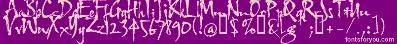 Hltfap4e Font – Pink Fonts on Purple Background