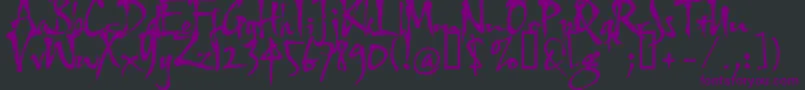 Hltfap4e Font – Purple Fonts on Black Background