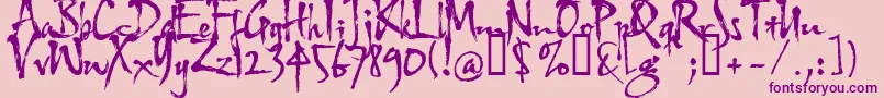 Hltfap4e Font – Purple Fonts on Pink Background