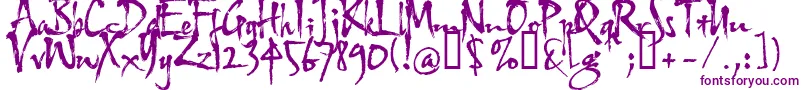 Hltfap4e Font – Purple Fonts on White Background