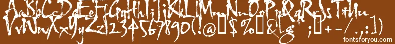 Hltfap4e Font – White Fonts on Brown Background
