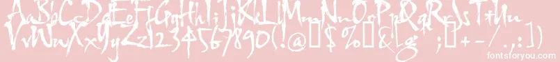 Hltfap4e Font – White Fonts on Pink Background