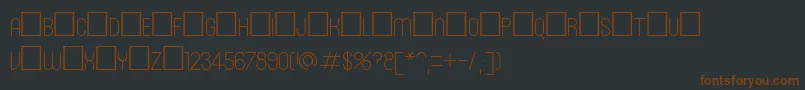 Roninset1-fontti – ruskeat fontit mustalla taustalla