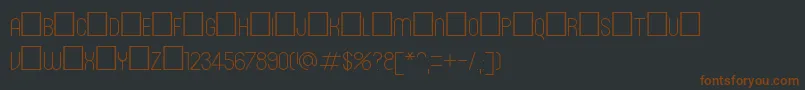 Шрифт Roninset1 – коричневые шрифты на чёрном фоне