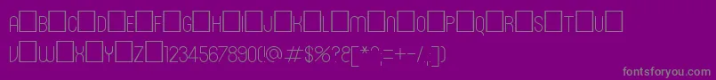 Roninset1 Font – Gray Fonts on Purple Background