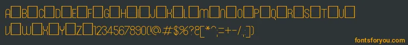 フォントRoninset1 – 黒い背景にオレンジの文字