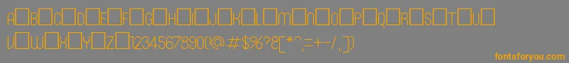 Roninset1 Font – Orange Fonts on Gray Background