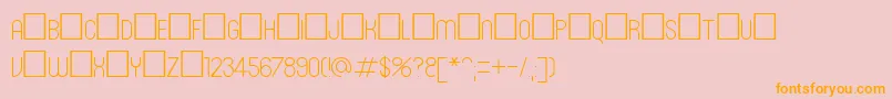 Roninset1 Font – Orange Fonts on Pink Background