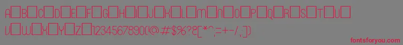 Czcionka Roninset1 – czerwone czcionki na szarym tle