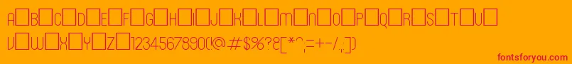 フォントRoninset1 – オレンジの背景に赤い文字