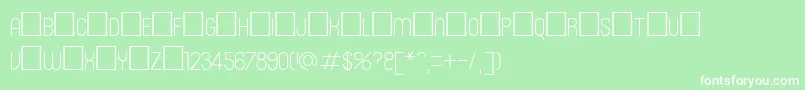 フォントRoninset1 – 緑の背景に白い文字