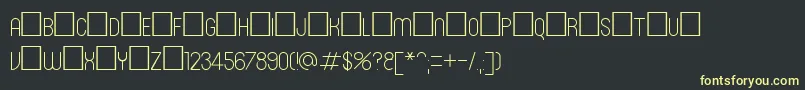 フォントRoninset1 – 黒い背景に黄色の文字