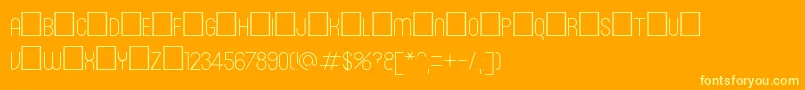 フォントRoninset1 – オレンジの背景に黄色の文字