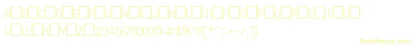 Roninset1 Font – Yellow Fonts on White Background