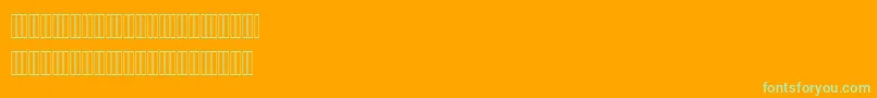 Fonte NazaninLight – fontes verdes em um fundo laranja