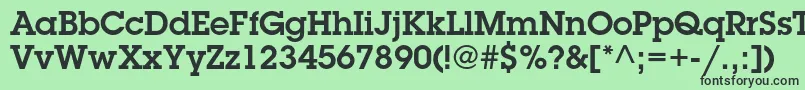 LubalingraphstdDemi Font – Black Fonts on Green Background