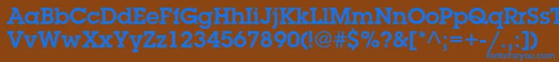 LubalingraphstdDemi Font – Blue Fonts on Brown Background