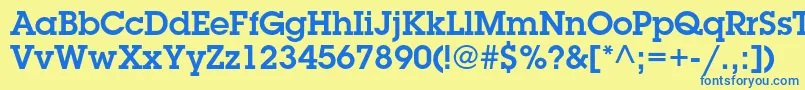 LubalingraphstdDemi Font – Blue Fonts on Yellow Background