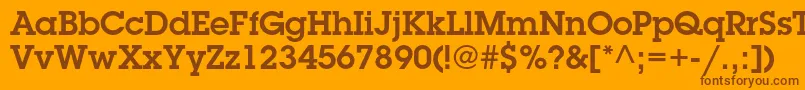 LubalingraphstdDemi Font – Brown Fonts on Orange Background
