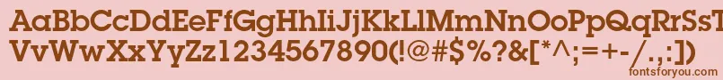 LubalingraphstdDemi Font – Brown Fonts on Pink Background