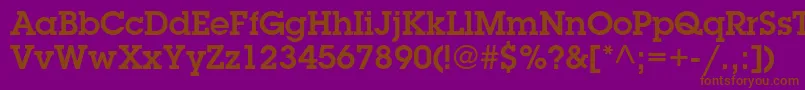 LubalingraphstdDemi-Schriftart – Braune Schriften auf violettem Hintergrund