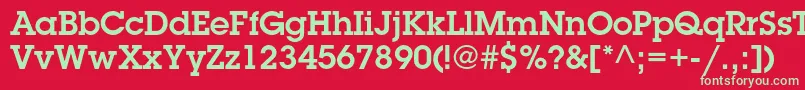 Шрифт LubalingraphstdDemi – зелёные шрифты на красном фоне