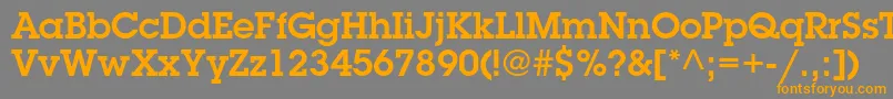 LubalingraphstdDemi Font – Orange Fonts on Gray Background